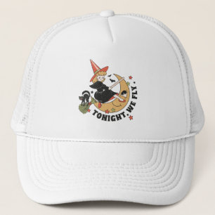Vanavond vliegen we schattige heks trucker pet