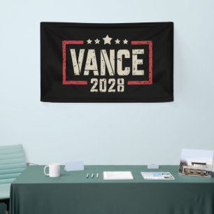 Vance 2028 President Verkiezingscampagne VS Vlag  Spandoek
