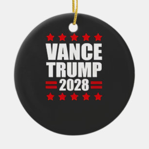 Vance Trump presidentsverkiezingen 2028 Politiek   Keramisch Ornament