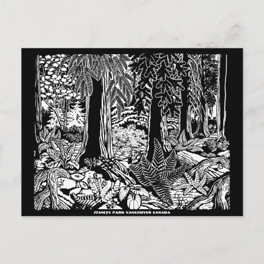 Vancouver Art Briefkaart Vancouver Totem Pole Kaar (Voorkant)