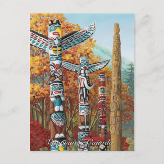 Vancouver Art Briefkaart Vancouver Totem Pole Pain