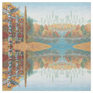 Vancouver Art Fabric Vancouver Totem Art Fabric Stof