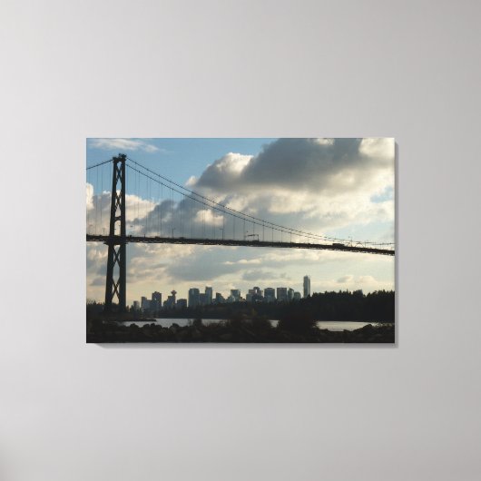 Vancouver Art Print Lions Gate Cityscape Canvas (Voorkant)