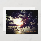 Vancouver, B.C. Sunset Briefkaart (Voorkant / Achterkant)