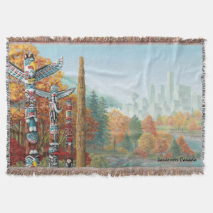 Vancouver Blanket Vancouver Landmark Souvenir Gift Deken