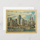 Vancouver Briefkaart Canada Vintage Travel (Voorkant / Achterkant)