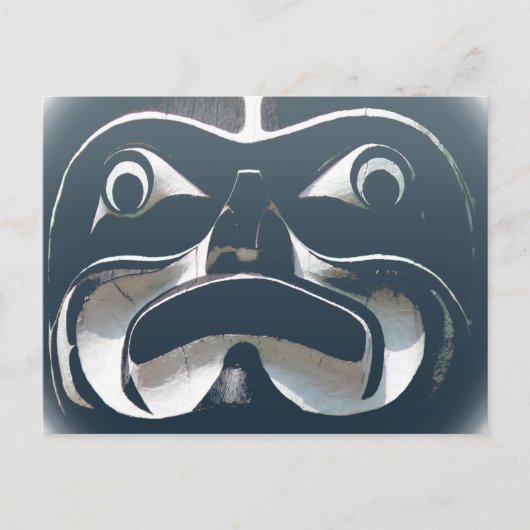 Vancouver Briefkaarten Totem Pole & Landmarks Card (Voorkant)