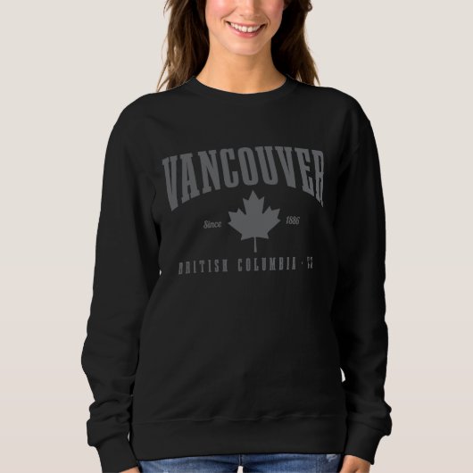 Vancouver British Columbia Canada Maple Leaf Canad Trui (Voorkant)