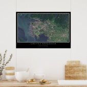 Vancouver British Columbia Satellite Poster (Keuken)