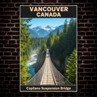 Vancouver, Canada : Affiche Vintage voyage des ann