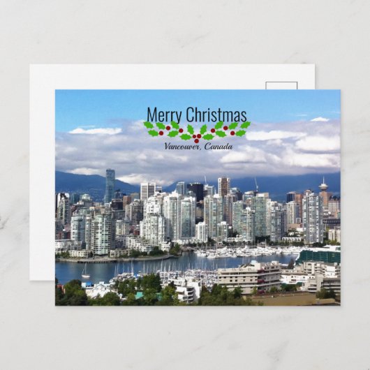 Vancouver Canada Kerstmis Briefkaart (Voorkant / Achterkant)