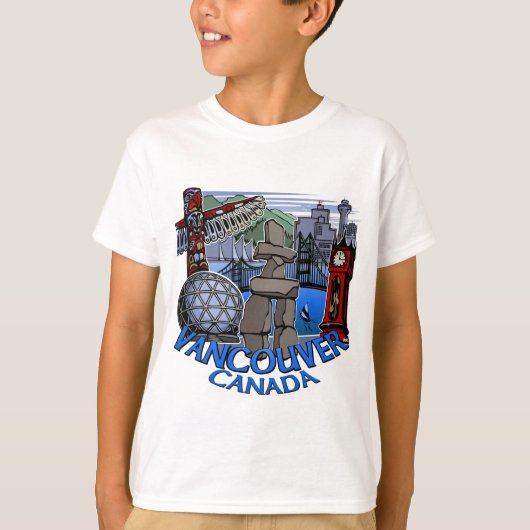 Vancouver Canada Kind T-shirt Inukshuk Art T-shirt (Voorkant)