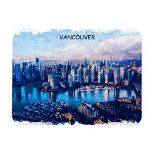 Vancouver Canada Panorama Uitzicht Magneet