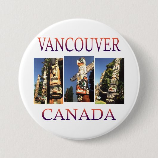 Vancouver Canada Ronde Button 7,6 Cm (Voorkant)