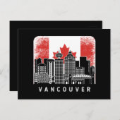 Vancouver Canada Skyline  Flag Briefkaart (Voorkant / Achterkant)