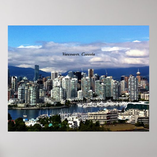 Vancouver, Canada skyline Poster (Voorkant)
