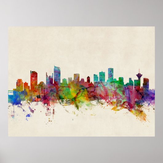 Vancouver Canada Skyline Poster (Voorkant)