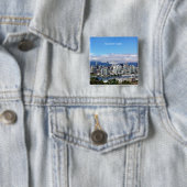 Vancouver Canada Skyline Vierkante Button 5,1 Cm (In situ)