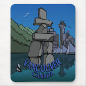 Vancouver Canada Souvenir Mousepad Inukshuk Muismat (Voorkant)