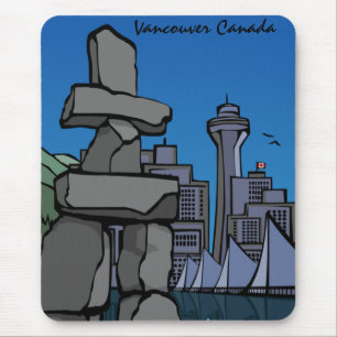 Vancouver Canada Souvenir Mousepad Inukshuk Muismat