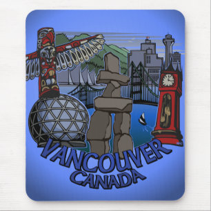 Vancouver Canada Souvenir Mousepad Landmark Gifts Muismat