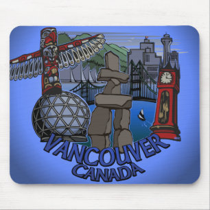 Vancouver Canada Souvenir Mousepad Landmark Gifts Muismat