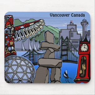 Vancouver Canada Souvenir Mousepad Vancouver Gifts Muismat