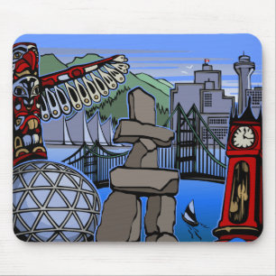 Vancouver Canada Souvenir Mousepad Vancouver Gifts Muismat
