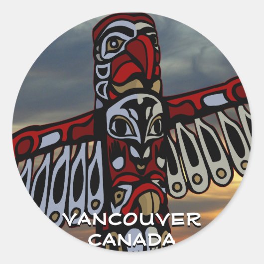 Vancouver Canada Stickers Vancouver Landmark Art (Voorkant)