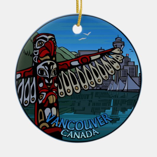 Vancouver Canada Totem Pole Ornament Souvenirs (Voorkant)