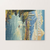 Vancouver Canada Travel Art Vintage Legpuzzel (Horizontaal)