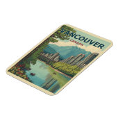 Vancouver Canada Travel Art Vintage Magneet (Linkerzijde)