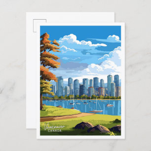Vancouver Canada Travel Vintage Briefkaart