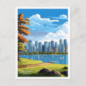 Vancouver Canada Travel Vintage Briefkaart (Voorkant)