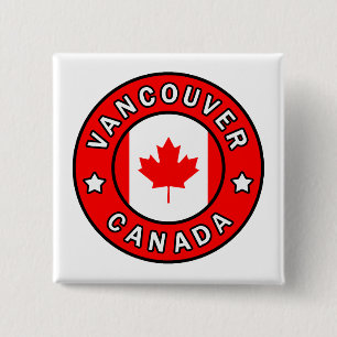 Vancouver Canada Vierkante Button 5,1 Cm