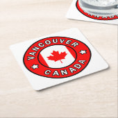 Vancouver Canada Vierkante Kartonnen Onderzetter (Schuin)