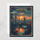 Vancouver, Canada Vintage Reizen Briefkaart (Voorkant / Achterkant)