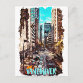 Vancouver Canada Vintage reizen skyline Briefkaart (Voorkant)