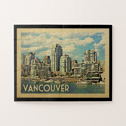 Vancouver Canada Vintage Travel Legpuzzel (Horizontaal)
