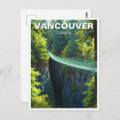 Vancouver Capilano Suspension Bridge Travel Briefkaart (Voorkant / Achterkant)