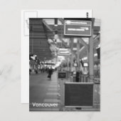 Vancouver - Carte postale noire et blanche de l'aé (Devant / Derrière)