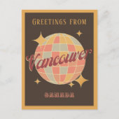 Vancouver City Canada Retro  Briefkaart (Voorkant)