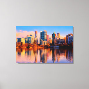 Vancouver Cityscape Canvas Afdruk