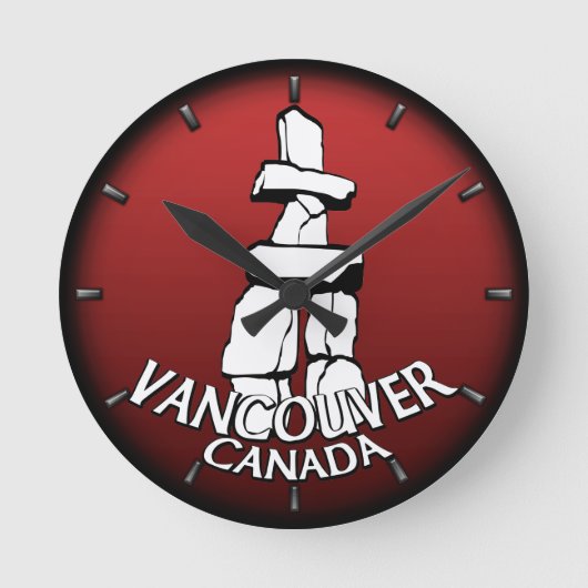 Vancouver Clock geeft Decor First Nations Clock Ronde Klok (Voorkant)