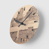 Vancouver Clock Gifts Decor Gastown Wall Clock Ronde Klok (Hoek)