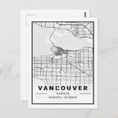 Vancouver (Colombie-Britannique) Carte des villes  (Devant / Derrière)