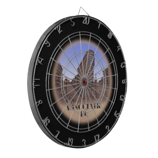Vancouver Dartboard Gastown Art Souvenir Dartboard Dartbord (Voorkant Links)