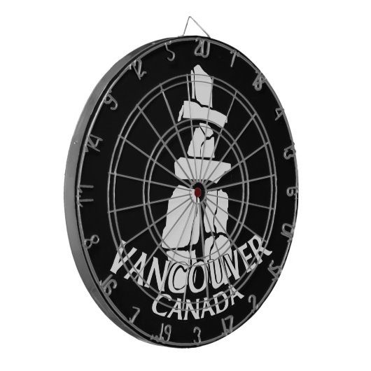 Vancouver Dartboard Vancouver Souvenir Dartboard Dartbord (Voorkant Links)