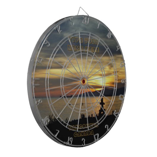Vancouver Dartboard Vancouver Souvenir Dartboard Dartbord (Voorkant Links)