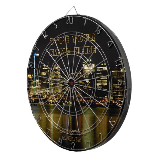 Vancouver Dartboard Vancouver Souvenir Dartboard Dartbord (Voorkant Rechts)